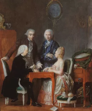 La partie de trictrac Oil painting by Jean-Francois Garneray