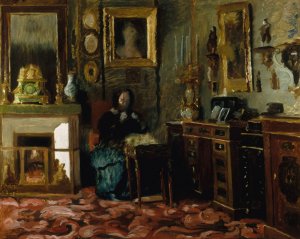 Le salon de Madame de Balzac, rue Fortunee by Jean Francois Gigoux Oil Painting