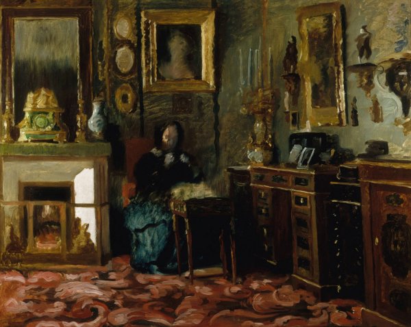 Le salon de Madame de Balzac, rue Fortunee  by Jean Francois Gigoux - Hand-Painted Oil Painting Reproduction