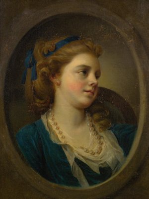 Portrait Of A Girl Oil painting by Jean-Francois Gilles Colson