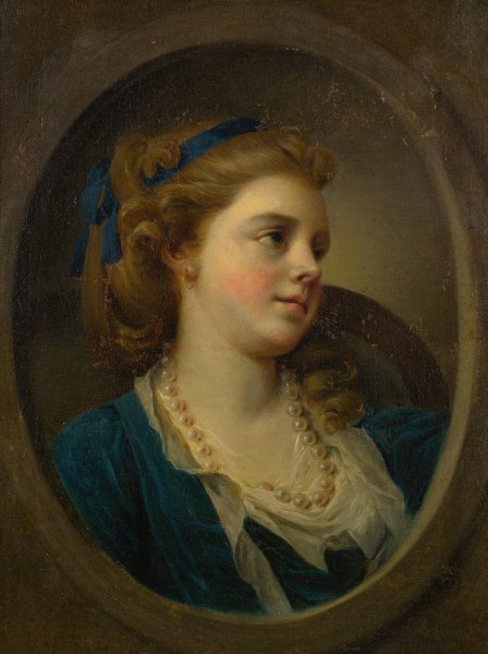 Portrait Of A Girl by Jean-Francois Gilles Colson - Hand-Painted Oil Painting Reproduction