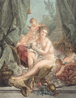 La toilette de Venus by Jean Francois Janinet Oil Painting