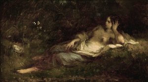 Au Repos by Jean-Francois Millet Oil Painting