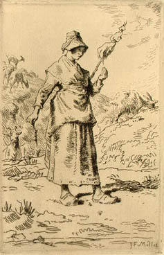 Composition de F. Millet by Jean-Francois Millet Oil Painting