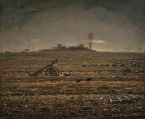 Die Ebene von Chailly mit Egge und Pflug by Jean-Francois Millet Oil Painting