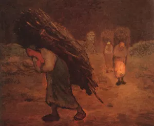 Faggot Carriers by Jean-Francois Millet Oil Painting