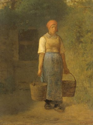 Girl carrying Water by Jean-Francois Millet Oil Painting