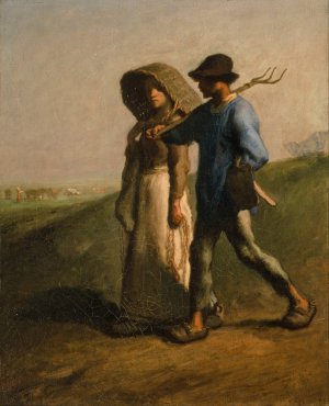 Going to Work by Jean-Francois Millet Oil Painting