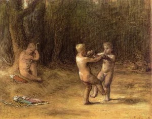 La Danse des Amours by Jean-Francois Millet Oil Painting