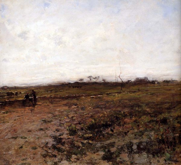 Main Product Photo of Landscape with Two Peasant Women Painting by Jean-Francois Millet