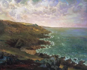 Les falaises de Greville by Jean-Francois Millet Oil Painting
