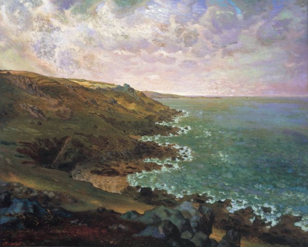 Les falaises de Greville  by Jean-Francois Millet - Hand-Painted Oil Painting Reproduction