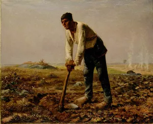 Man with a Hoe painting by Jean-Francois Millet