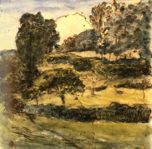 Pastures in Normandy by Jean-Francois Millet Oil Painting