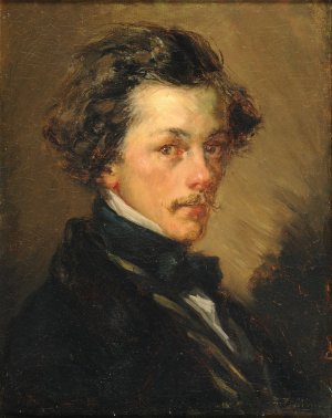 Portrait d'homme anonyme by Jean-Francois Millet Oil Painting