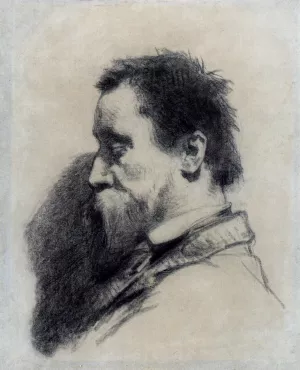 Portrait Of A Man, Said To Be Leopold Desbrosses by Jean-Francois Millet Oil Painting