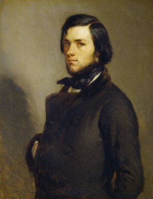 Portrait of a Man by Jean-Francois Millet Oil Painting