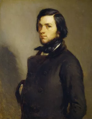 Portrait of a Man by Jean-Francois Millet Oil Painting
