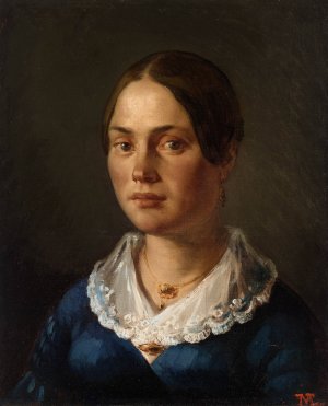 Portrait of Madame Martin by Jean-Francois Millet Oil Painting