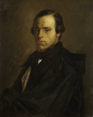Portrait of Mister le Courtois, the Artist's Brother-in-Law by Jean-Francois Millet Oil Painting