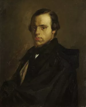 Portrait of Mister le Courtois, the Artist's Brother-in-Law by Jean-Francois Millet Oil Painting