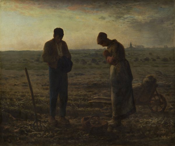 The Angelus  by Jean-Francois Millet - Hand-Painted Oil Painting Reproduction