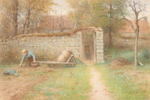 The Old Home at Barbizon by Jean-Francois Millet Oil Painting