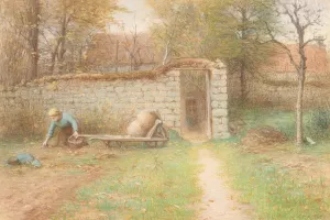 The Old Home at Barbizon by Jean-Francois Millet Oil Painting