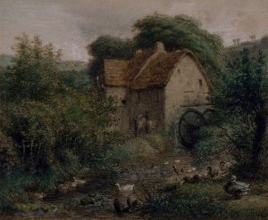 The Old Mill by Jean-Francois Millet Oil Painting