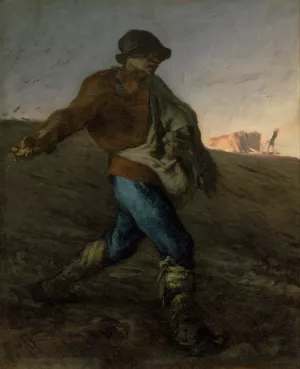 The Sower by Jean-Francois Millet Oil Painting