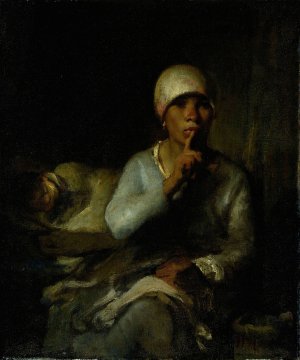 Woman and Child by Jean-Francois Millet Oil Painting