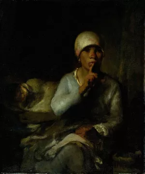Woman and Child by Jean-Francois Millet Oil Painting
