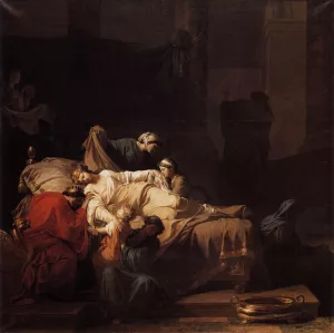 Alceste Mourante by Jean-Francois-Pierre Peyron Oil Painting