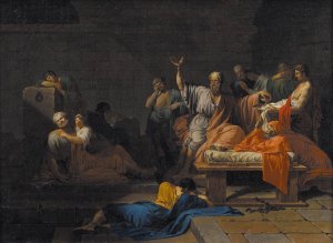 The Death Of Socrates by Jean-Francois-Pierre Peyron Oil Painting