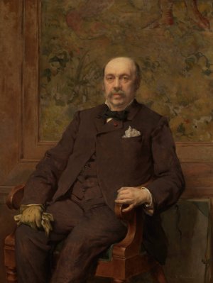 Self Portrait by Jean Francois Portaels Oil Painting
