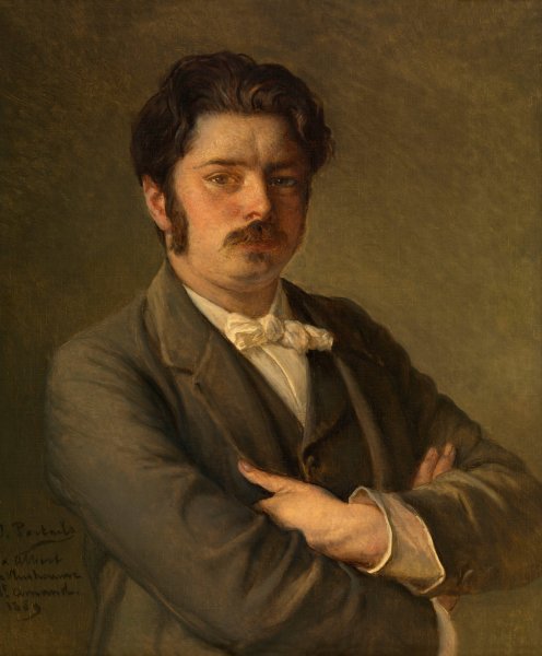 The Composer Albert De Vleeshouwer  by Jean Francois Portaels - Hand-Painted Oil Painting Reproduction