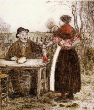 A Toast to Good Times by Jean-Francois Raffaelli Oil Painting