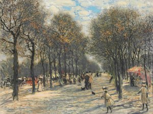 Allee D'arbres Aux Champs-Elysees Oil painting by Jean Francois Raffaelli