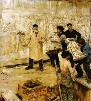 At the Foundry by Jean-Francois Raffaelli - Oil Painting Reproduction
