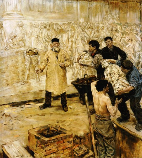 Main Product Photo of At the Foundry Painting by Jean-Francois Raffaelli