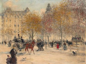 Autumn In Paris Oil painting by Jean Francois Raffaelli