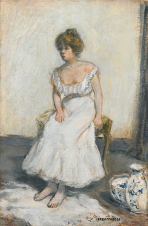 Femme a Sa Toilette by Jean Francois Raffaelli Oil Painting