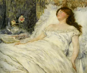 La Belle Endormie by Jean-Francois Raffaelli Oil Painting