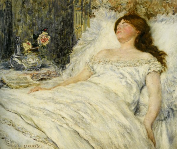 La Belle Endormie by Jean-Francois Raffaelli - Hand-Painted Oil Painting Reproduction