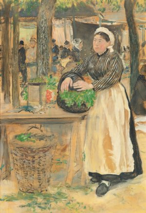 La Cuisiniere Au Marche by Jean Francois Raffaelli Oil Painting