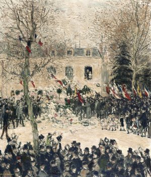 La Fete Des Quatre-Vingts Ans De Victor Hugo Oil painting by Jean Francois Raffaelli