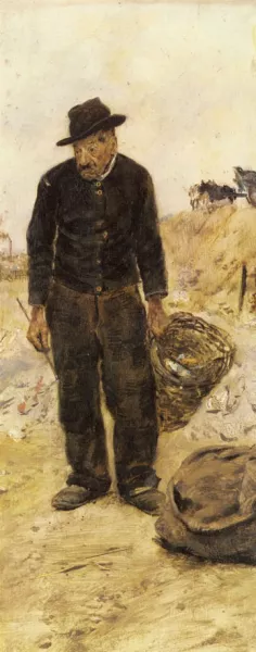 Le Chiffonnier by Jean-Francois Raffaelli Oil Painting