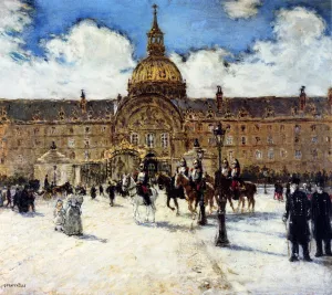 Les Invalides: Napoleon's Tomb by Jean-Francois Raffaelli Oil Painting