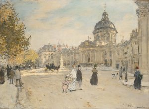 L'Institut by Jean Francois Raffaelli Oil Painting