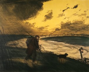 L'orage by Jean Francois Raffaelli Oil Painting